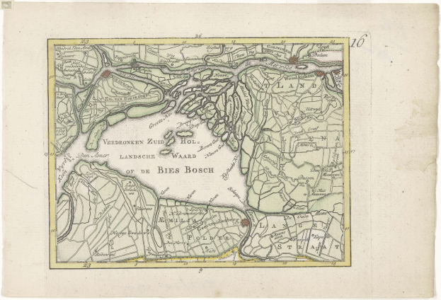 Alte detaillierte Karte von Bies Bosch, Deutschland, zeigt Straßen, Gebäude und Sehenswürdigkeiten mit Textanmerkungen.