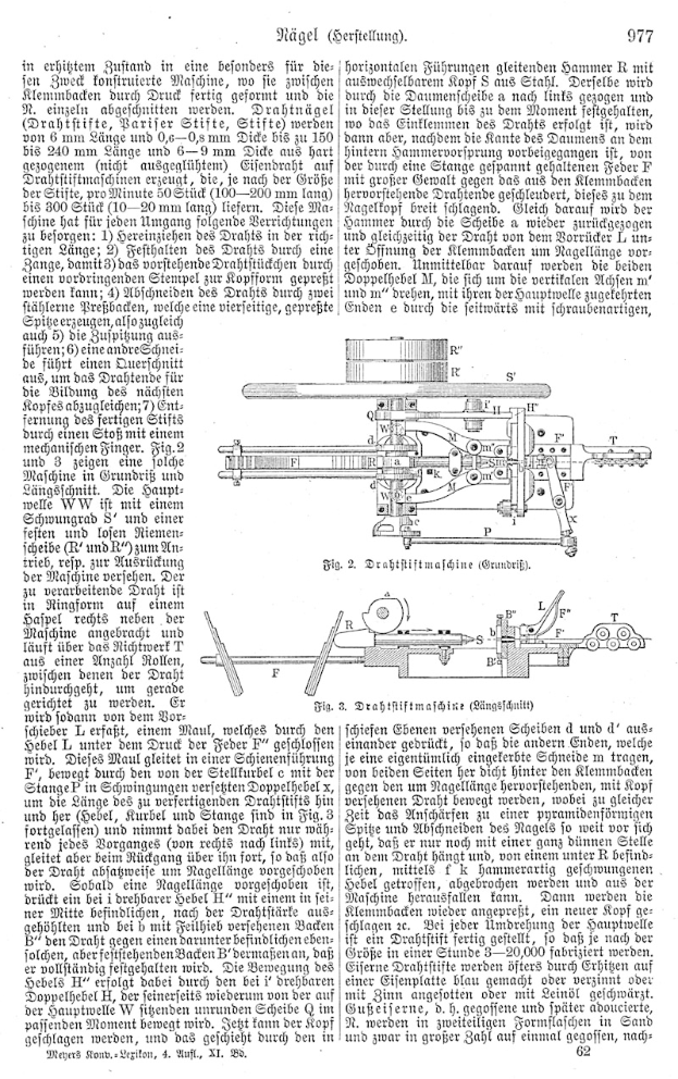 Eine Buchseite mit einer Maschine, die zeichnet, und dem Text "Deutsches Patent 977,977" sowie mehreren umgebenen Bildern der Maschine.