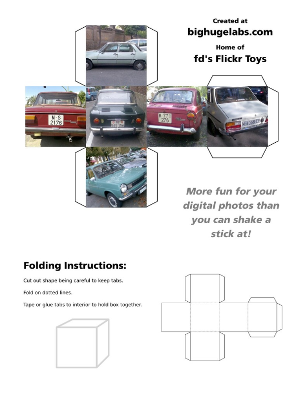 Eine Straßenszene mit Fahrzeugen und Text auf einer Präsentationsfolie.