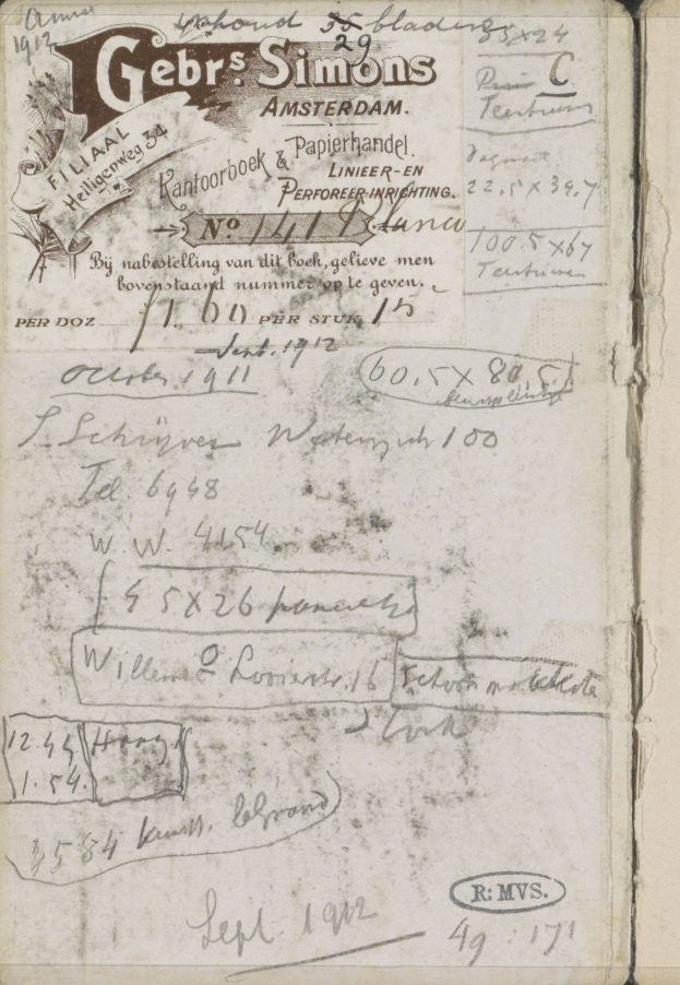 Ein altes Buch mit handgeschriebenem Text, wahrscheinlich ein Tagebuch aus den Niederlanden während des Zweiten Weltkriegs.